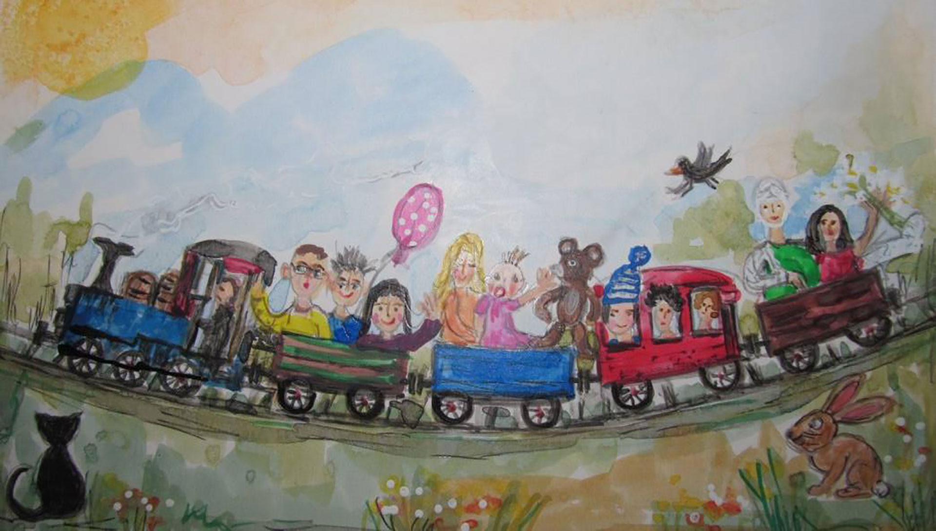 Vláček - dětská ilustrace